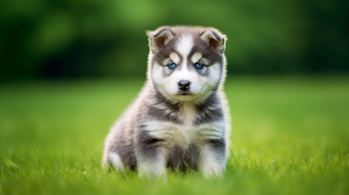 Mini Huskydoodle puppy